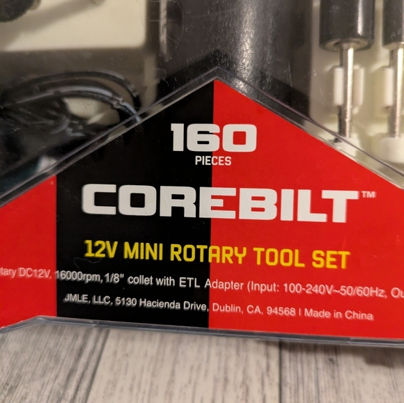 160-Piece 12V Mini Rotary Tool Set - Black and Red - Picture 6 of 9